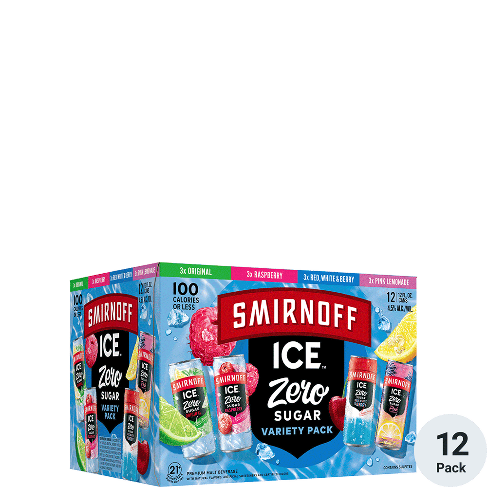 Smirnoff Ice Zero Sugar Variety - Hard Beverage 12pk-12oz Cans