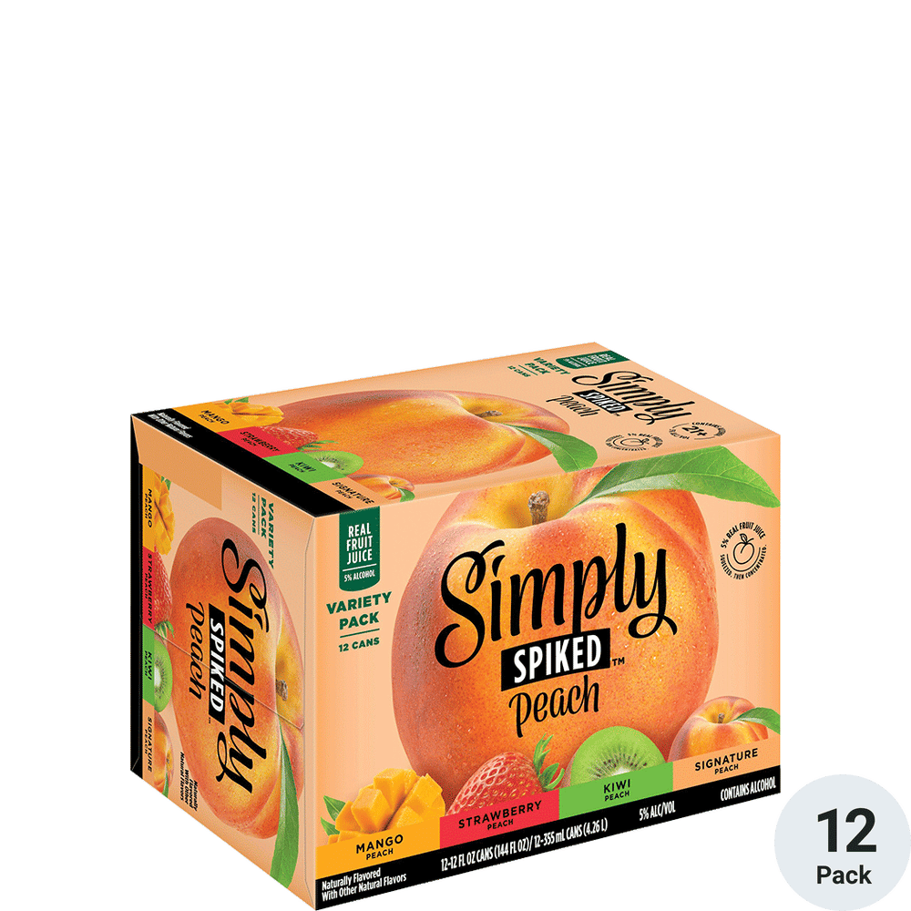 Simply Spiked Peach Variety Pack 12pk-12oz Cans
