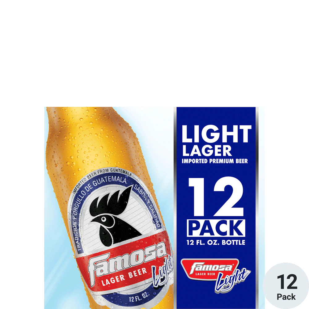 Famosa Lager Beer Light 12pk-12oz Btls