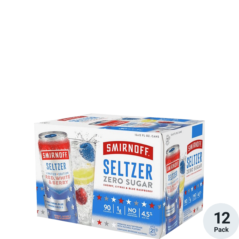 Smirnoff Seltzer Red White & Berry 12pk-12oz Cans