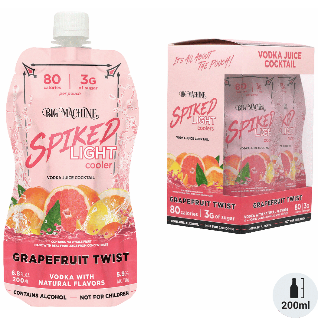Big Machine Spiked Light Cooler Grapefruit Twist