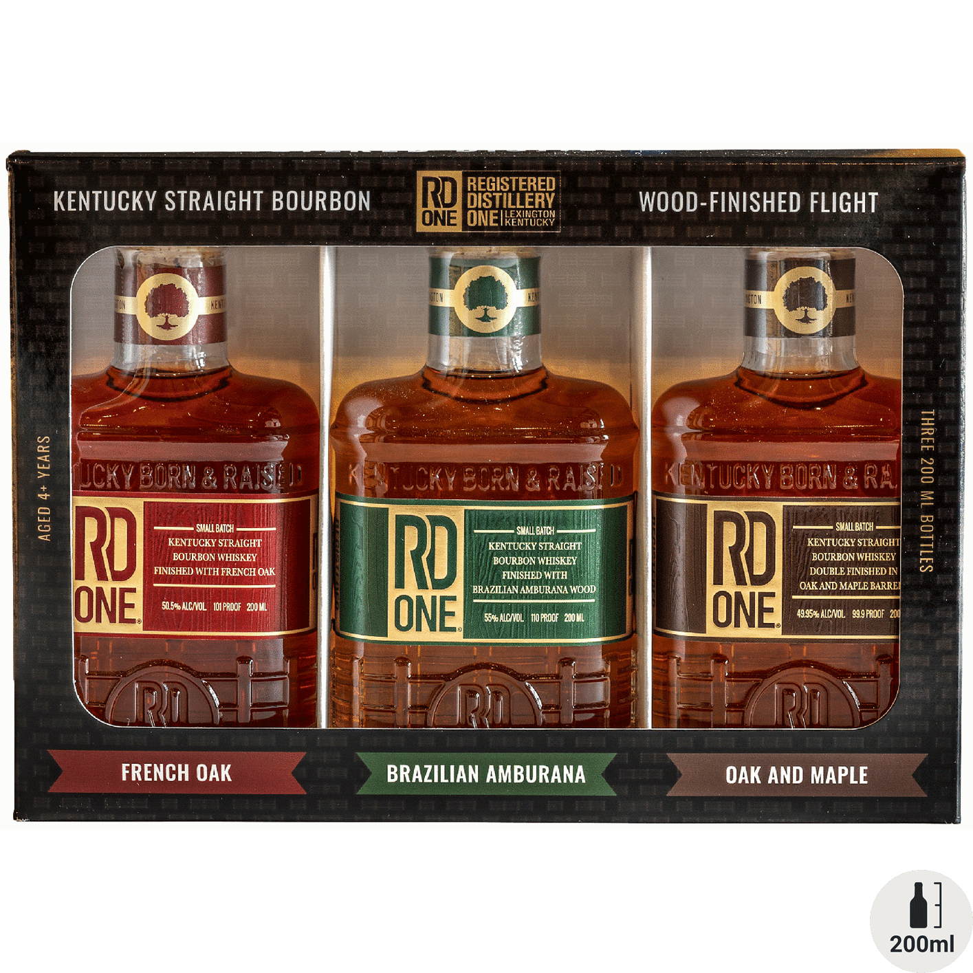 RD One Wood Finished Flight Kentucky Straight Bourbon
