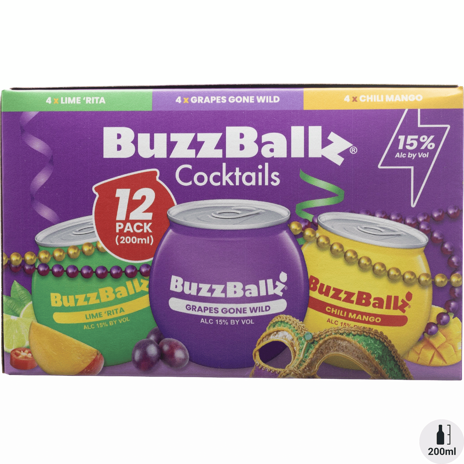 Buzzballz Mardi Gras Variety Pack