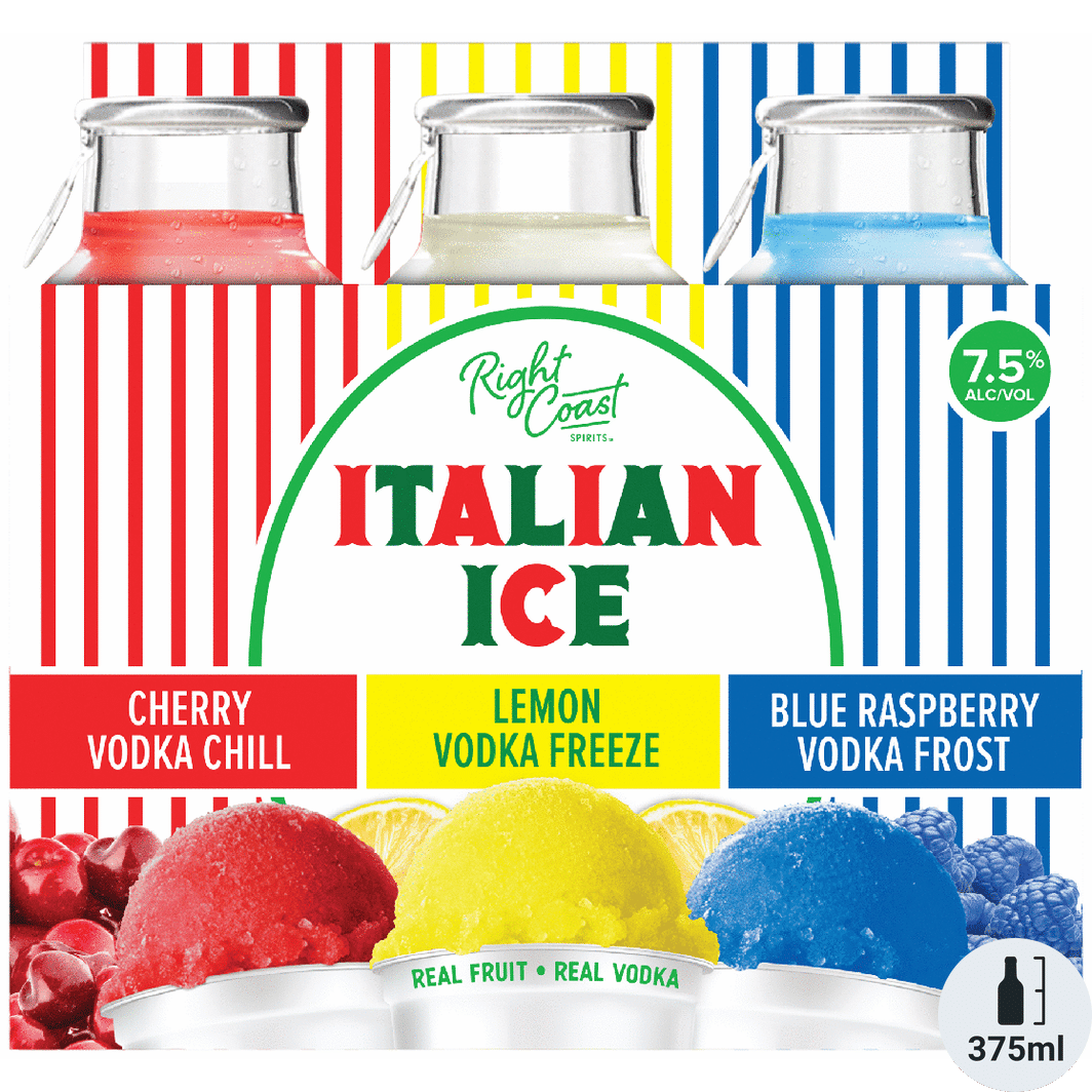 Right Coast Vodka Italian Ice Variety Pack