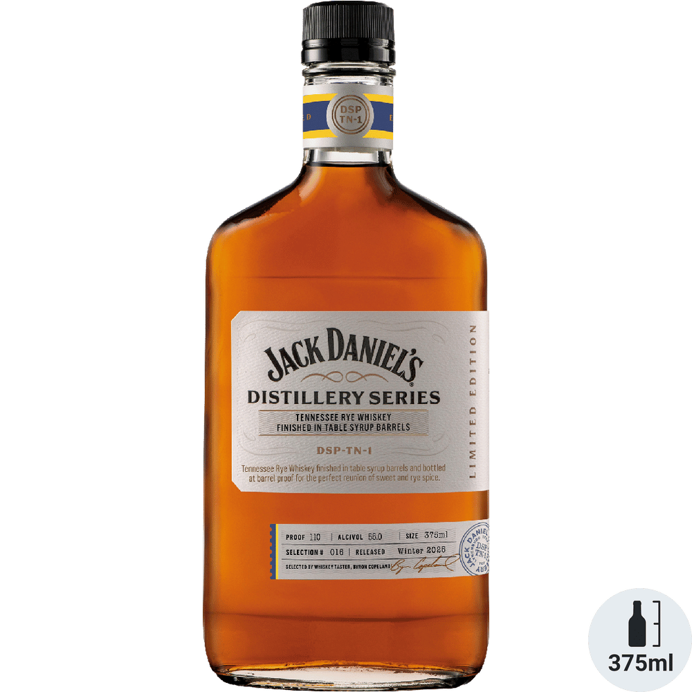 JD Release #16 "Rye Whiskey Finished in Table Syrup Barrels"