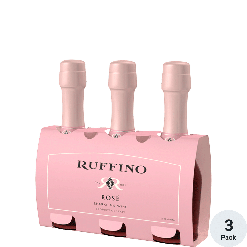 Ruffino Prosecco Rose 3-187ml Btls