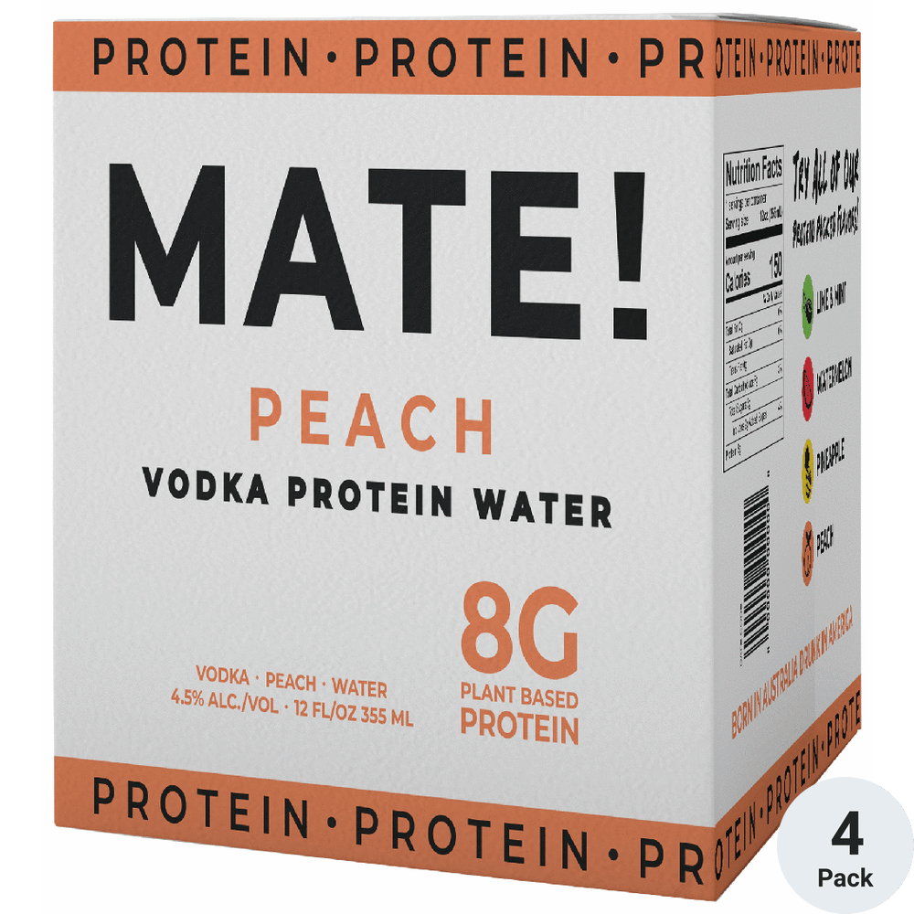 MATE! Peach Vodka Protein Water