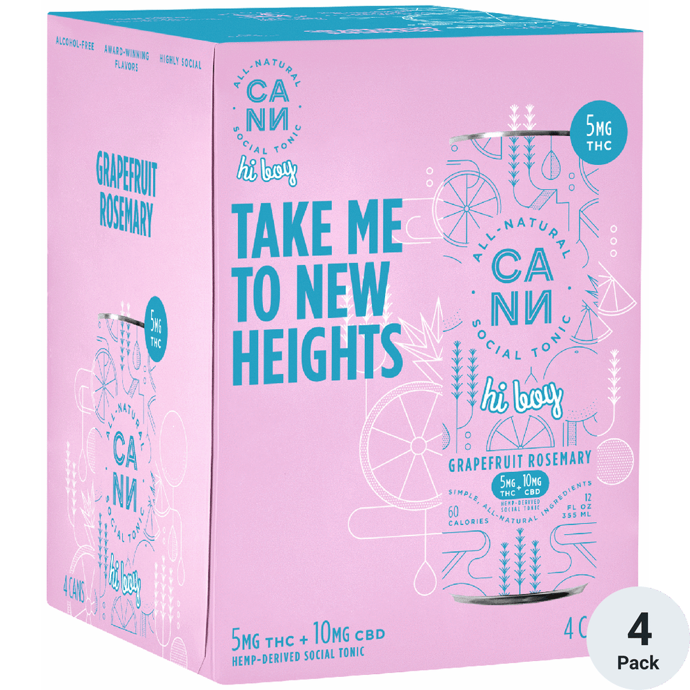 CANN Hi Boy THC 5mg Grapefruit Rosemary | Total Wine & More