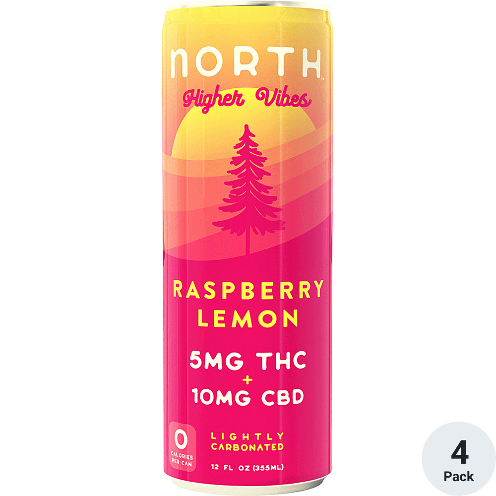 North Higher Vibes THC 5mg Raspberry Lemon | Total Wine & More