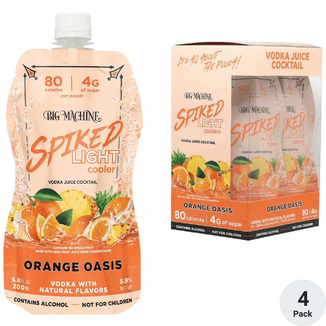 Big Machine Spiked Light Cooler Orange Oasis | Total Wine & More