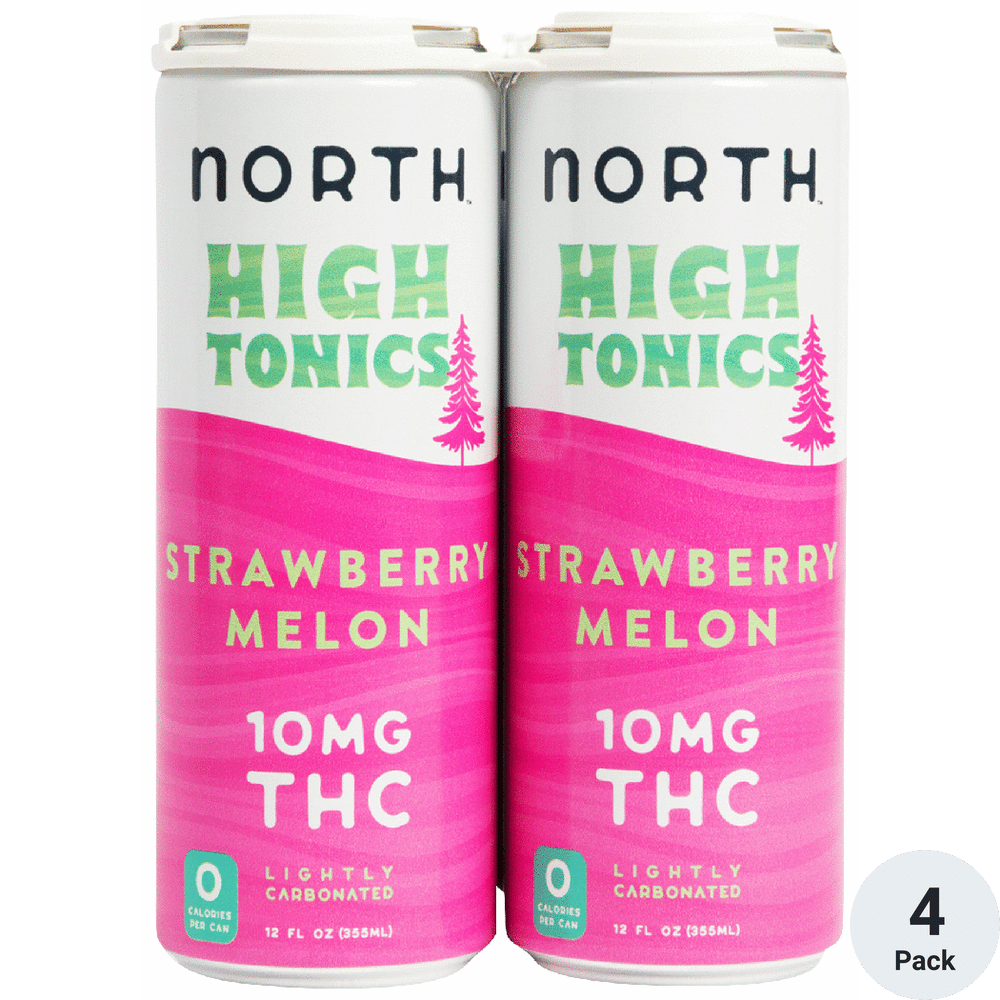 High Tonics THC 10mg Strawberry Melon Seltzer
