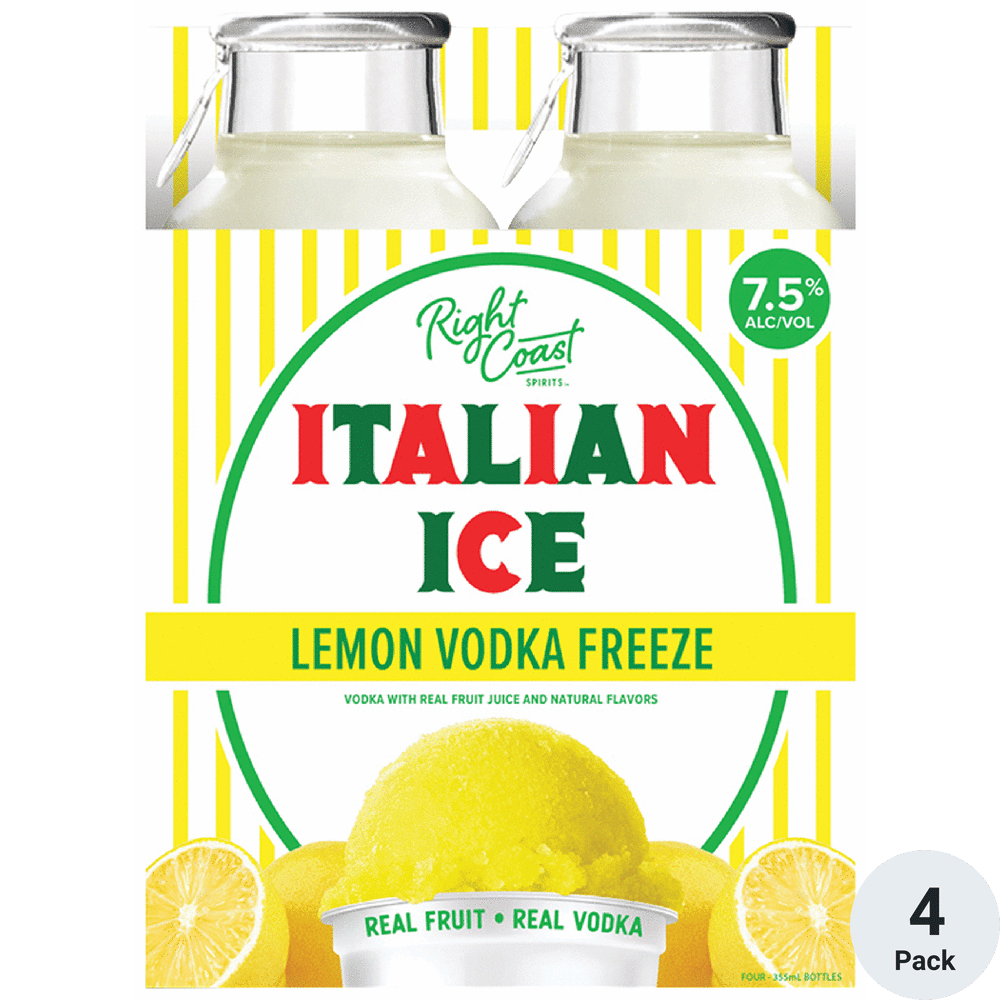 Right Coast Italian Ice Lemon Vodka Freeze