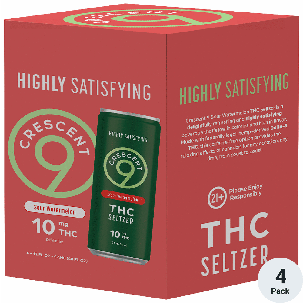 MJ‼️/ The Crescent 9`9 Crescent 9 THC Seltzer | Award-Winning Alcohol Alternative | 21+
