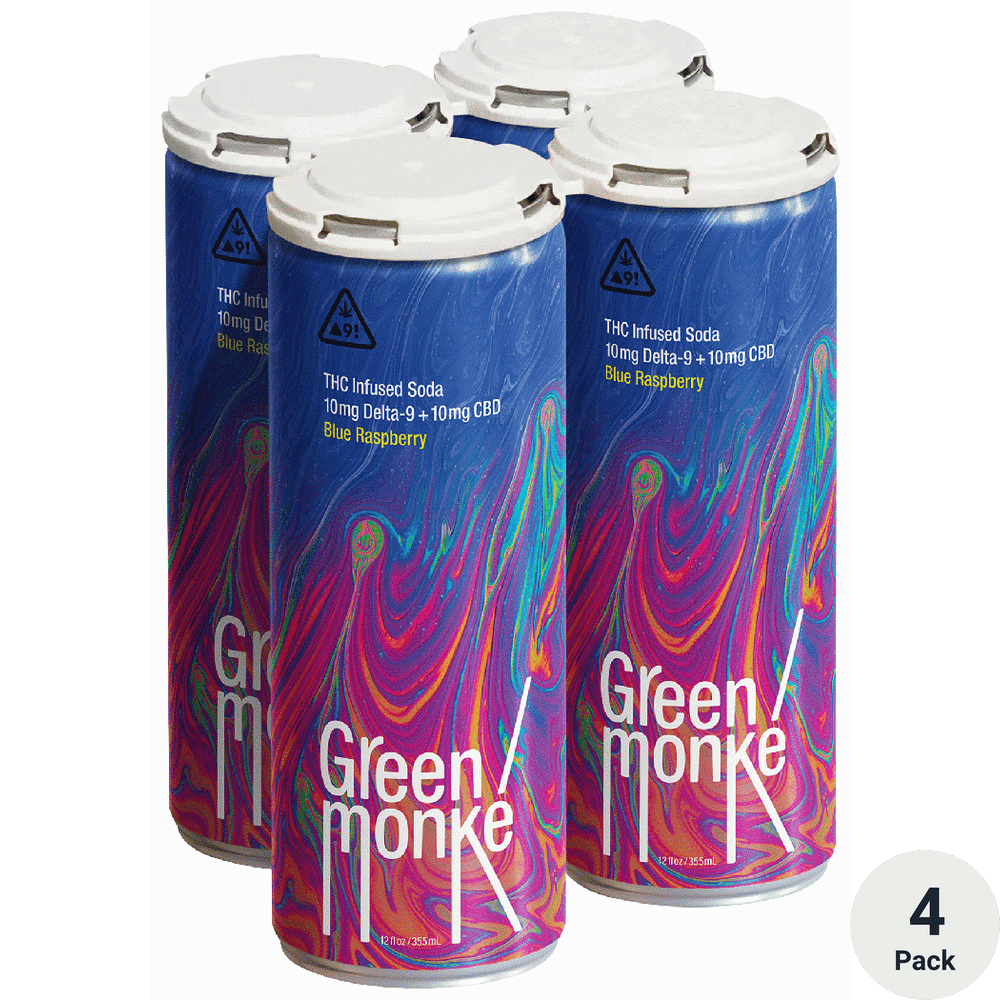 Green Monke THC 10mg Blue Raspberry