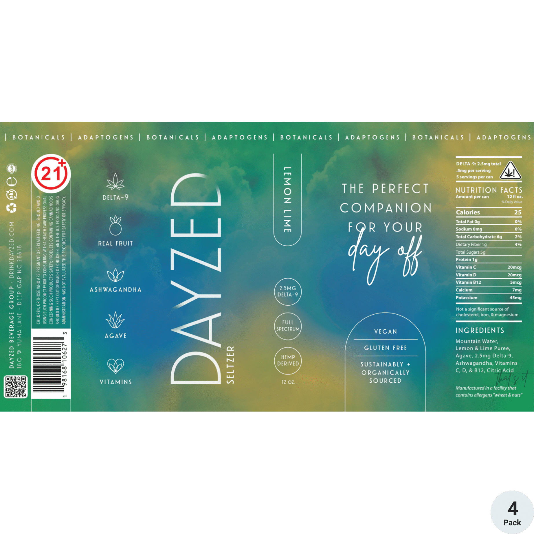 Dayzed THC 2.5mg Lemon Lime CT