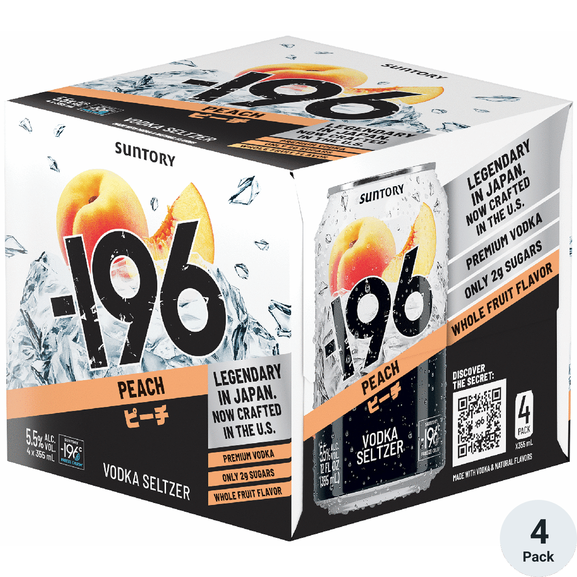 196 Peach Vodka Seltzer | Total Wine & More