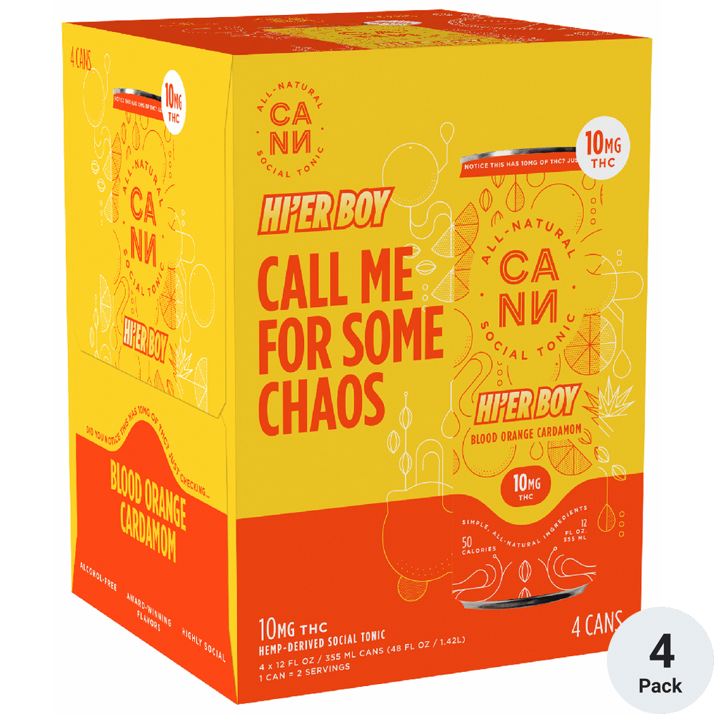 Cann HI'ER BOY THC 10mg Blood Orange Cardamom | Total Wine & More