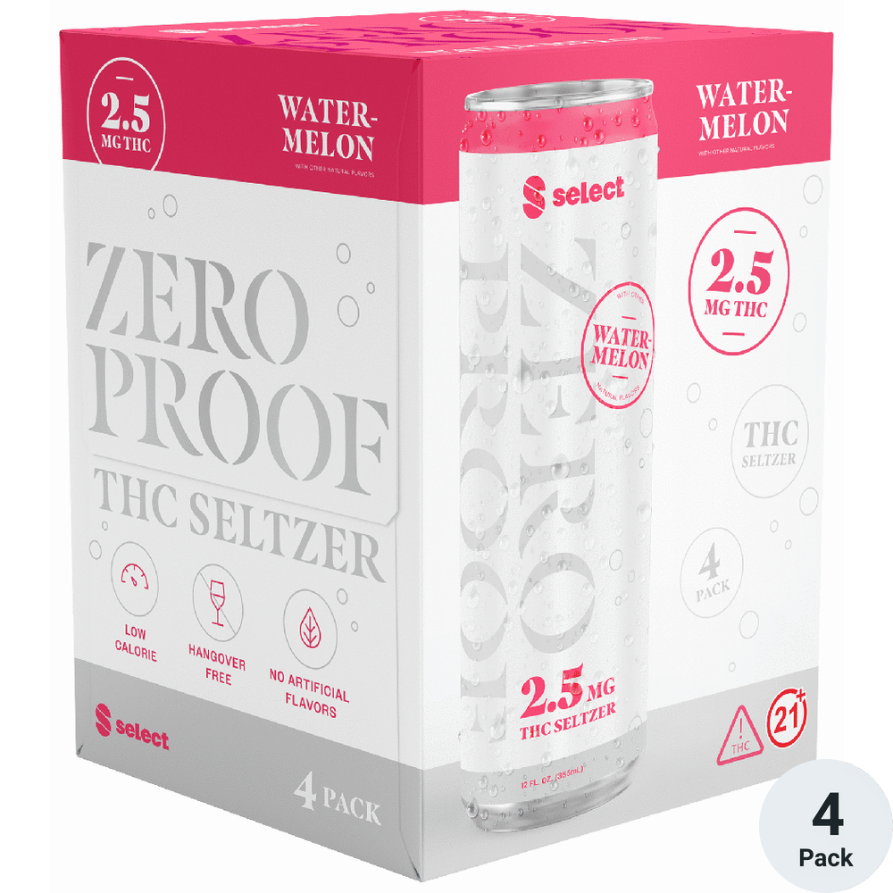 Curaleaf Select Zero Proof THC 2.5mg Watermelon