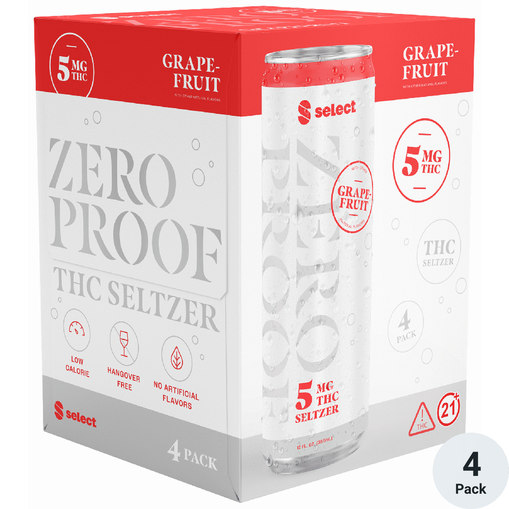 Curaleaf Select Zero Proof THC 5mg Grapefruit