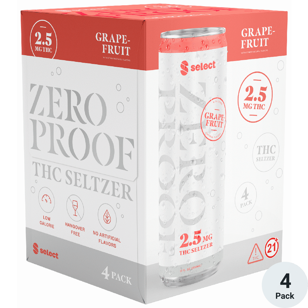 Curaleaf Select Zero Proof THC 2.5mg Grapefruit | Total Wine & More