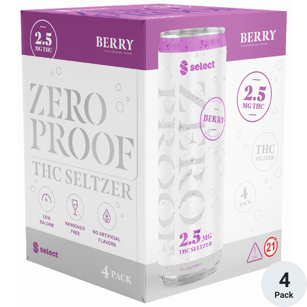 Curaleaf Select Zero Proof THC 2.5mg Berry | Total Wine & More