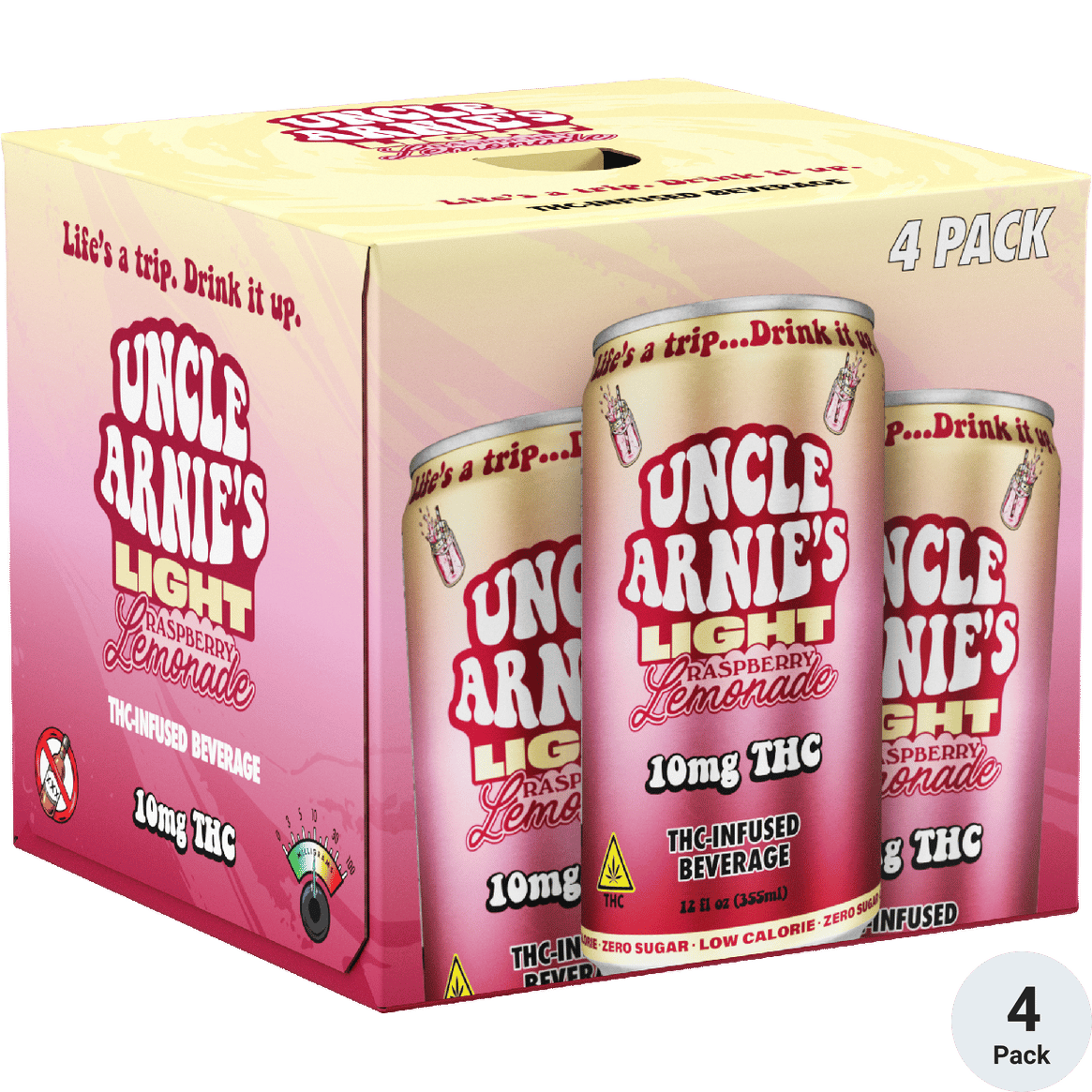 Uncle Arnie's THC 10mg Raspberry Lemonade