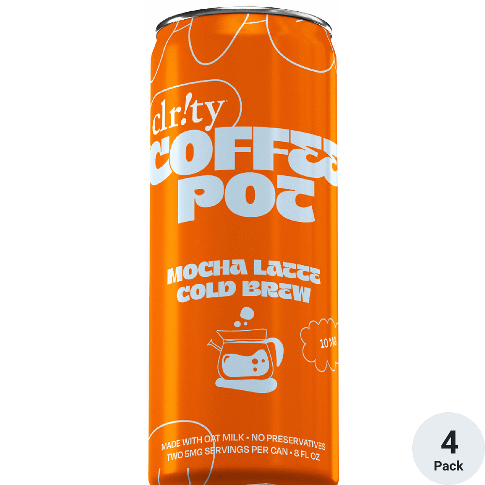 Clr!ty Coffee Pot THC 10mg Mocha Latte Cold Brew | Total Wine & More
