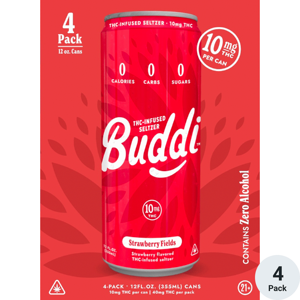 Buddi THC 10mg Strawberry Fields | Total Wine & More