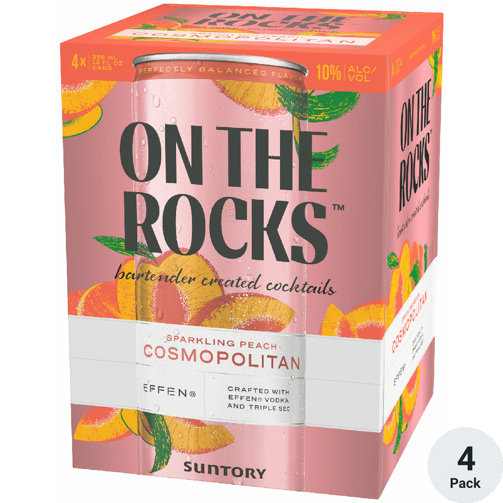 On The Rocks Sparkling Peach Cosmopolitan Canned Cocktail