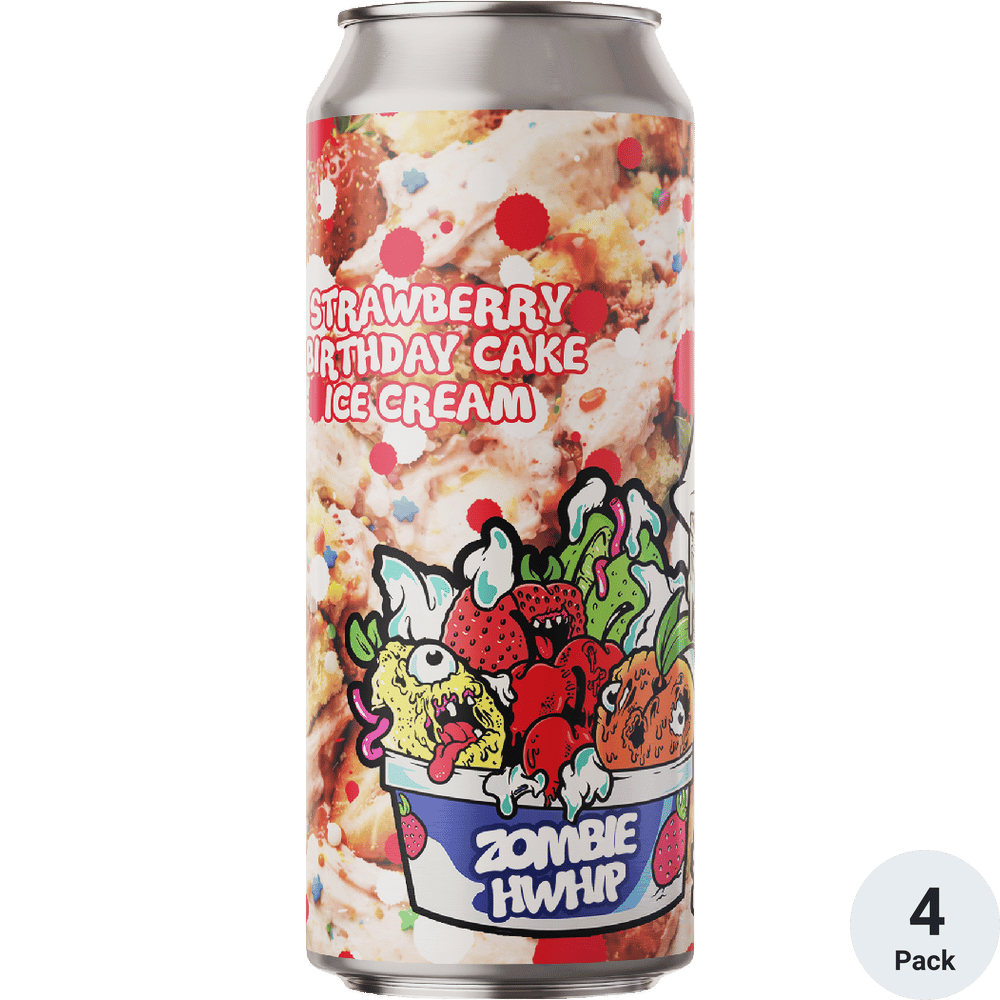 Beer Zombies Zombie HWhip Strawberry Birthday Cake Ice Cream