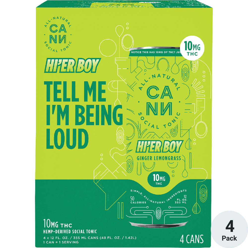 Cann HI'ER BOY THC 10mg Ginger Lemongrass