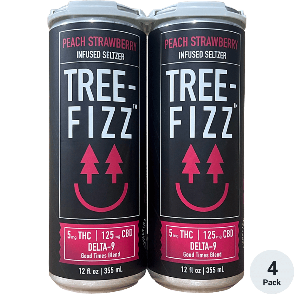 ドリンクツリー Tree-Fizz THC 5mg Peach Strawberry VA | Total Wine & More