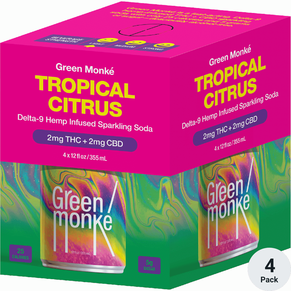 Green Monke THC 2mg Tropical Citrus VA