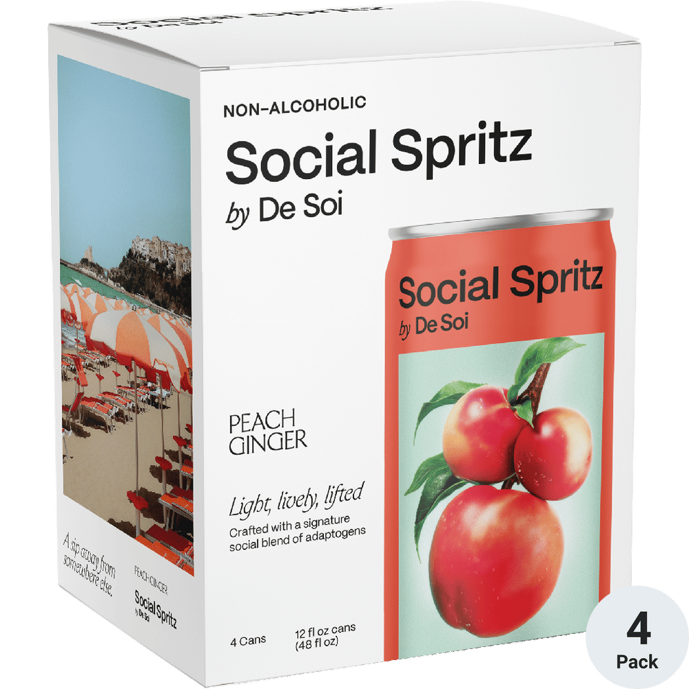 Social Spritz by De Soi Non-Alcoholic Peach Ginger