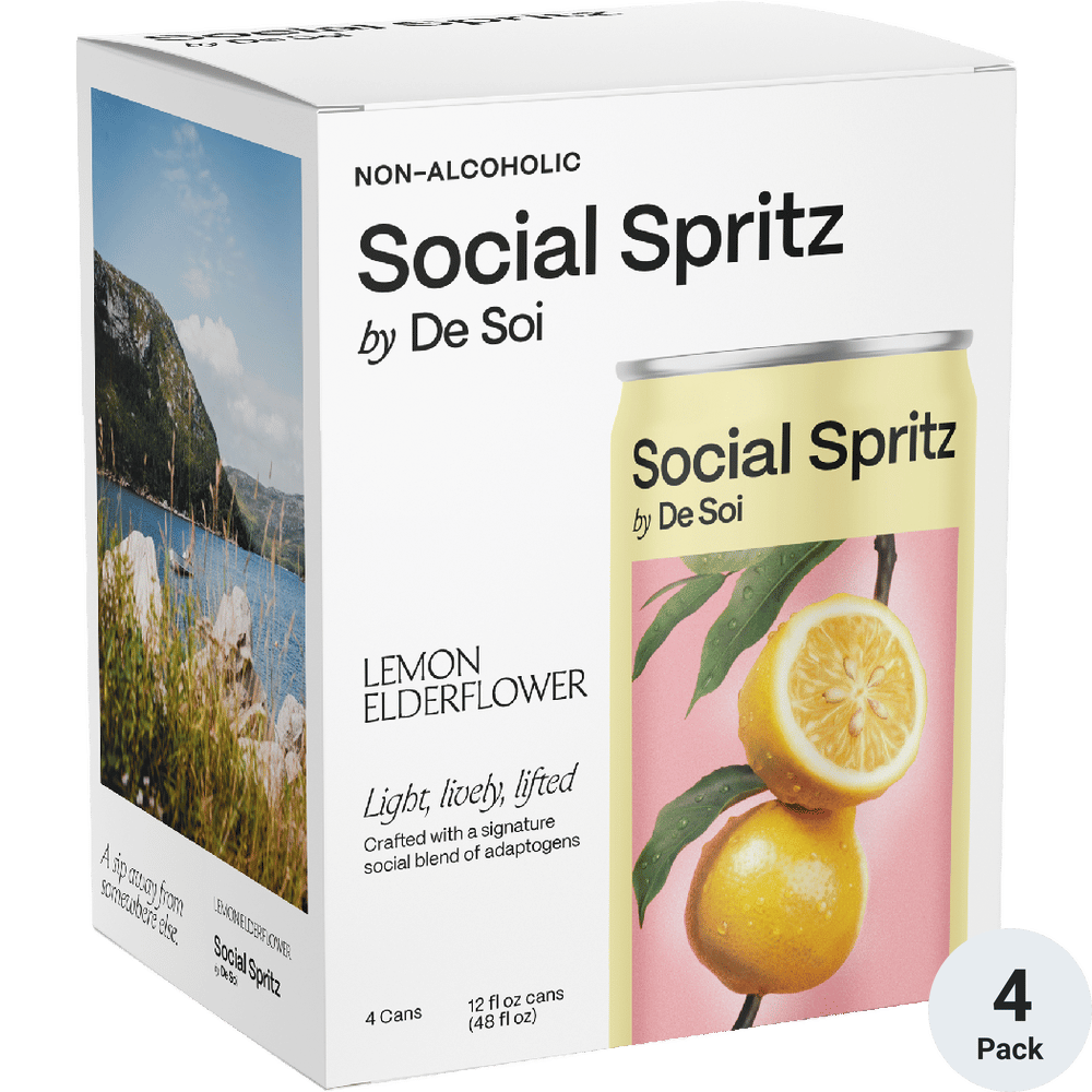 Social Spritz by De Soi Non-Alcoholic Lemon Elderflower