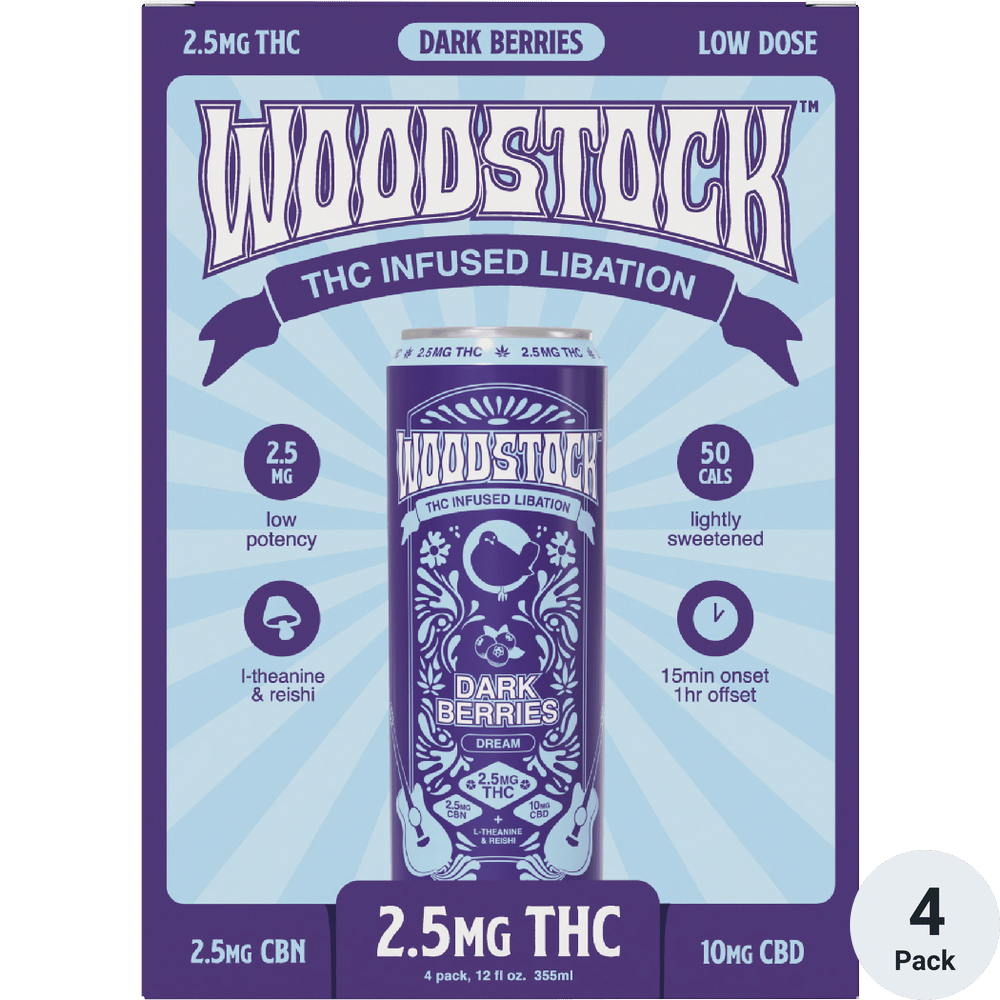 Woodstock THC 2.5mg Dark Berry CT