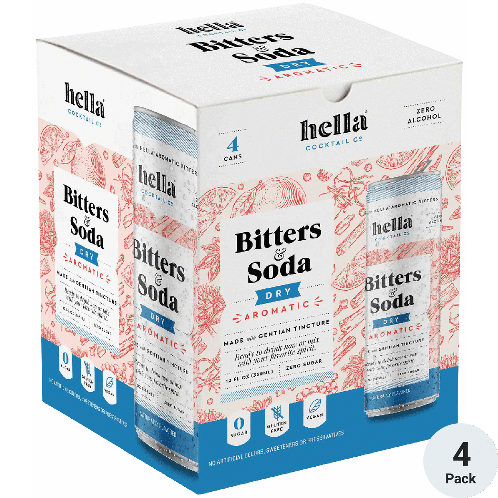 Hella Bitters & Soda Dry Aromatic 4pk-12oz Cans
