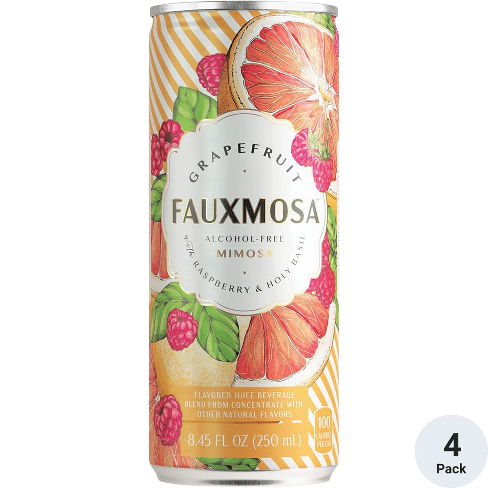 Fauxmosa Grapefruit Raspberry & Holy Basil Non-Alcoholic Mimosa