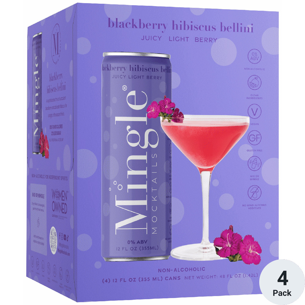 Mingle Non-Alcoholic Blackberry Hibiscus Bellini | Total Wine & More