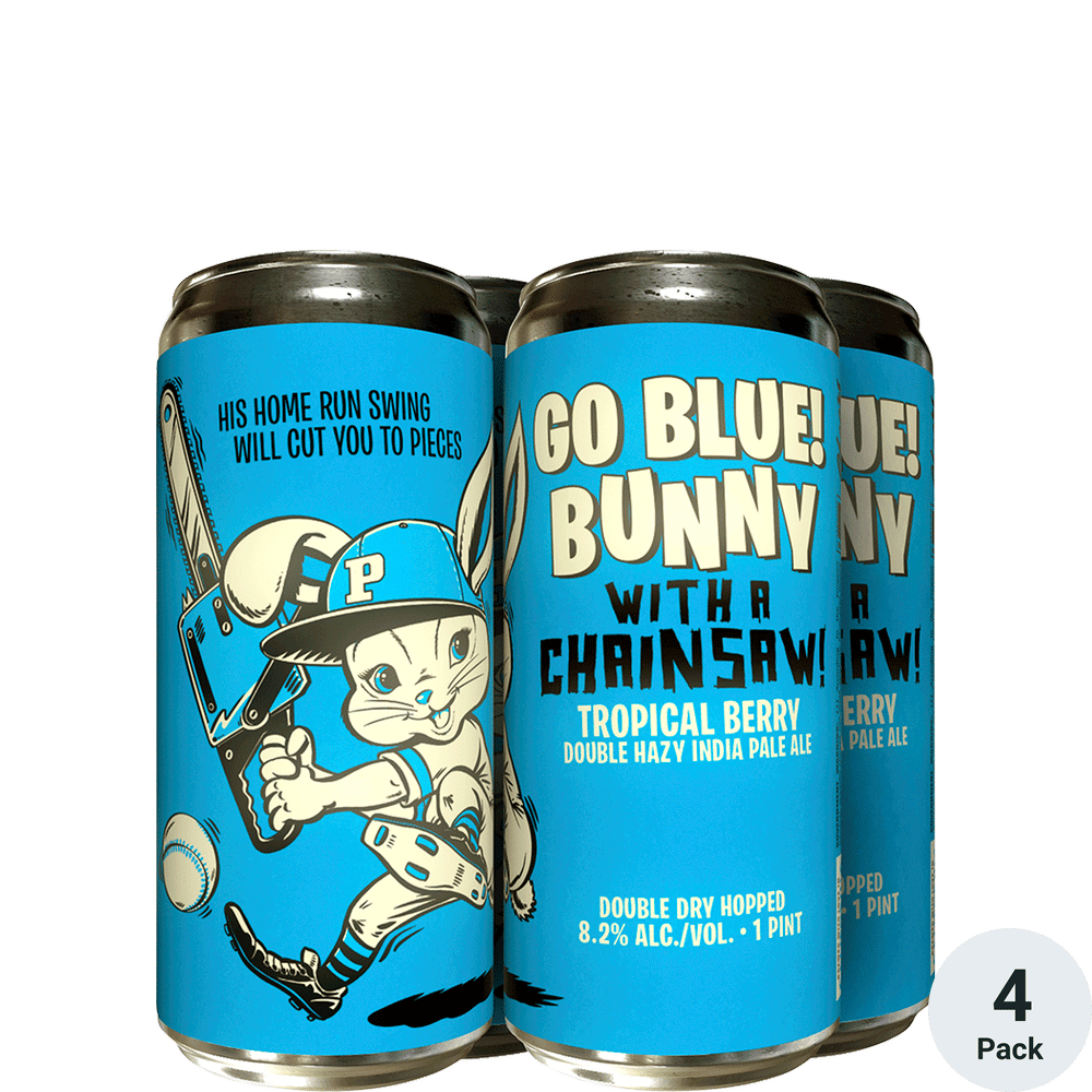 Paperback Go Blue Bunny With a Chainsaw