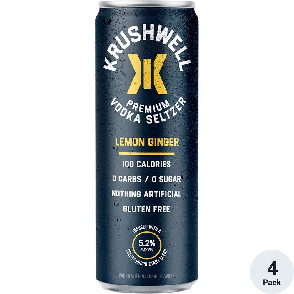 Krushwell Lemon Ginger Vodka Seltzer | Total Wine & More