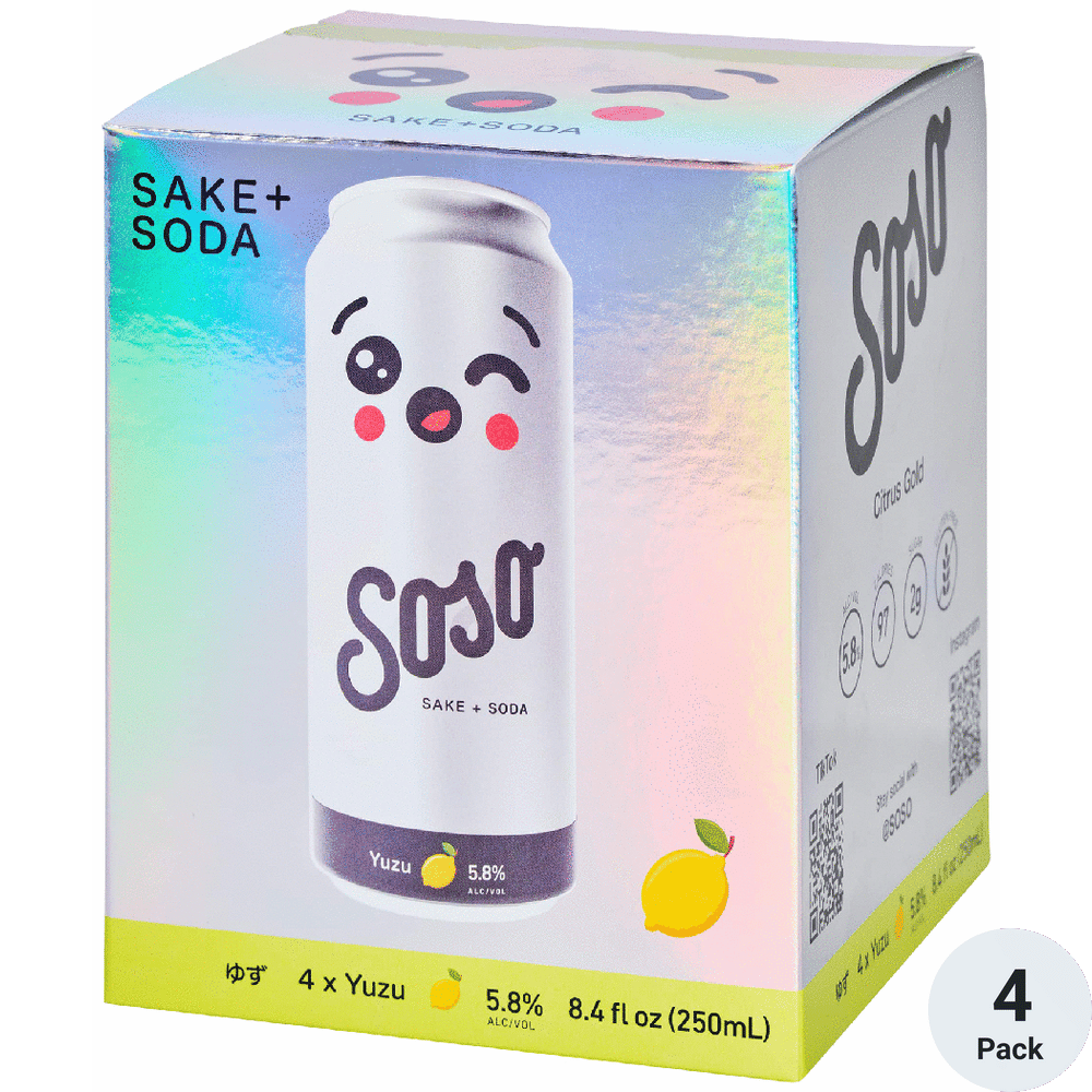 「sososo」 Soso Sake Sake + Soda Yuzu | Total Wine & More