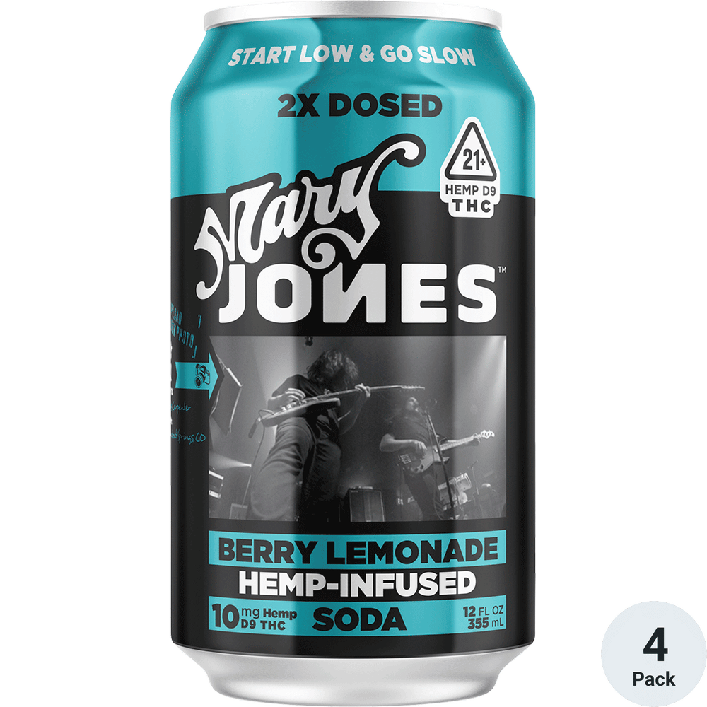 Mary Jones THC 10mg Berry Lemonade 4pk-12oz Cans