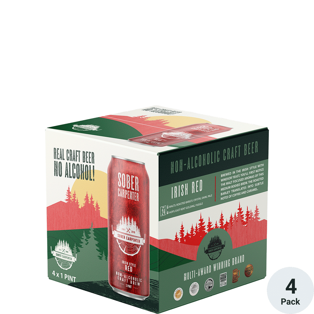 Sober Carpenter Non-Alcoholic Irish Red Ale 4pk-16oz Cans