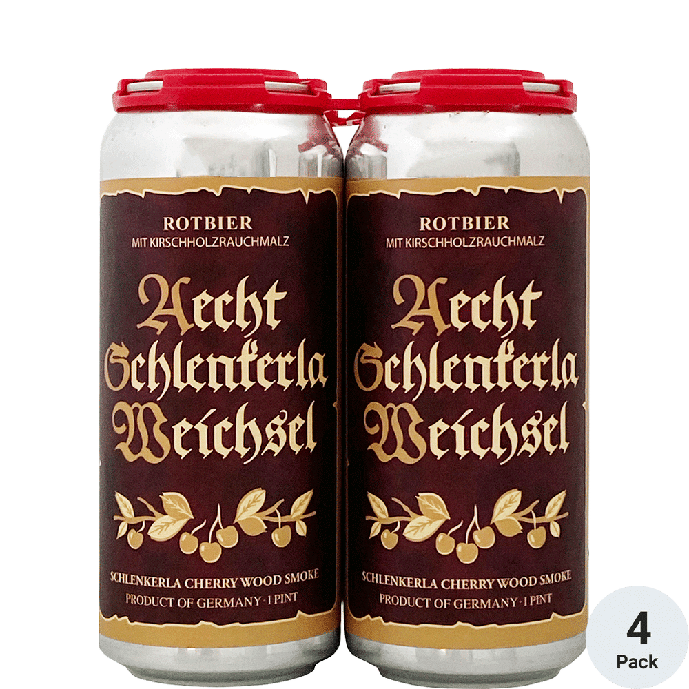 Aecht Schlenkerla Weichsel Rotbier cherry wood smoked red lager 4pk-16oz Cans