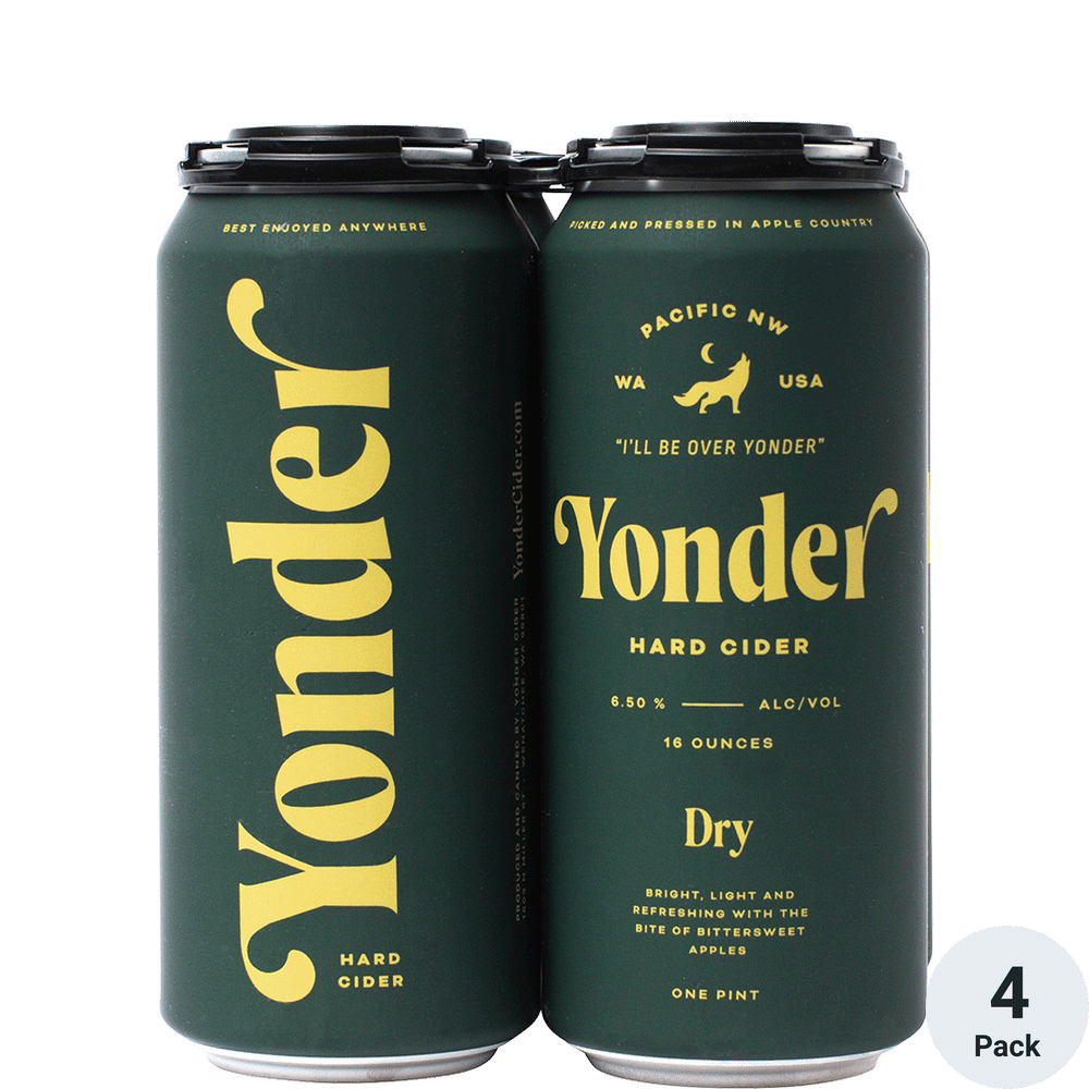 Yonder Dry Hard Cider 4pk-16oz Cans