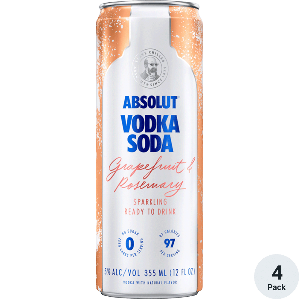 Absolut Vodka Soda Grapefruit & Rosemary Total Wine & More