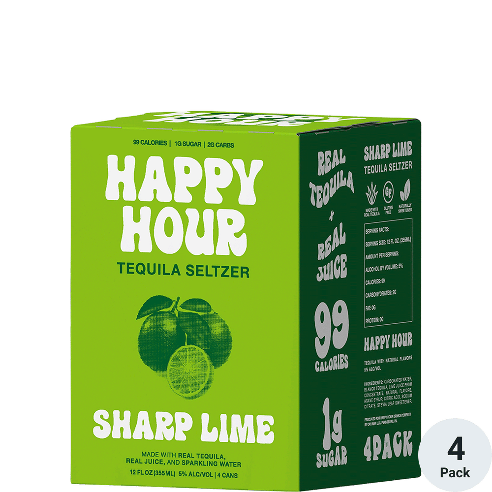 Happy Hour Sharp Lime Tequila Seltzer Total Wine & More