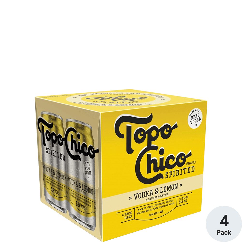 Topo Chico Spirited Vodka Lemon 4pk-12oz Cans 3