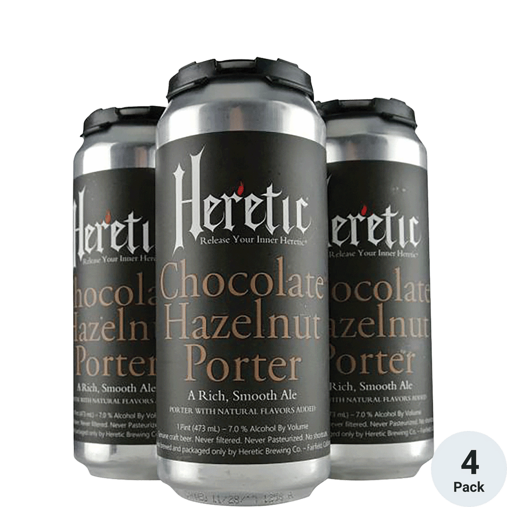 Heretic Chocolate Hazelnut Porter 4pk-16oz Cans